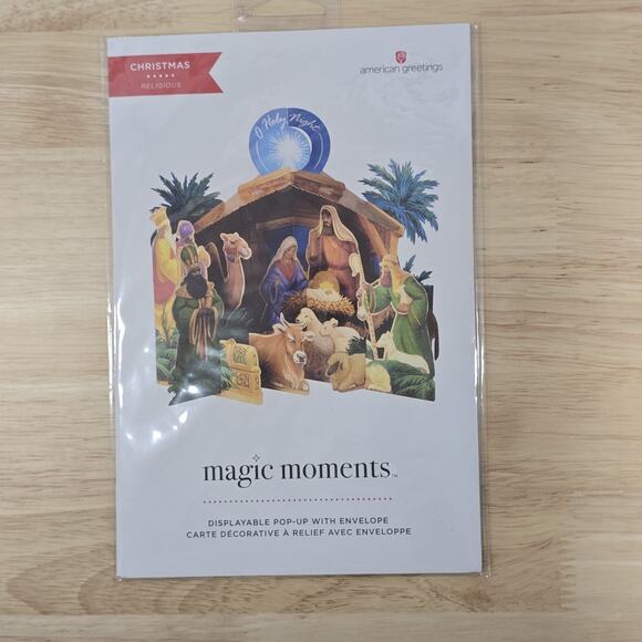 american greetings Magic Moments Nativity Display Pop-Up Christmas Card - Picture 1 of 3